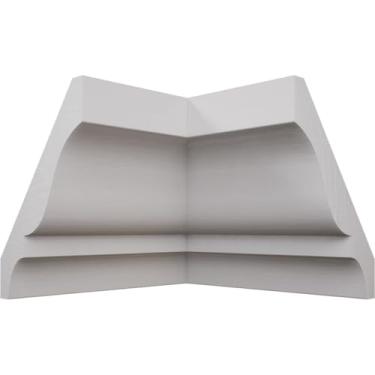 Imagem de 2 1/40.6 cm P x 7.6 cm A WM49 Americraft Grau de pintura sólida TrimPro Crown Molding Inside Corner, Primed Pine (Matches Moulding MLDW01X04WM49PP)