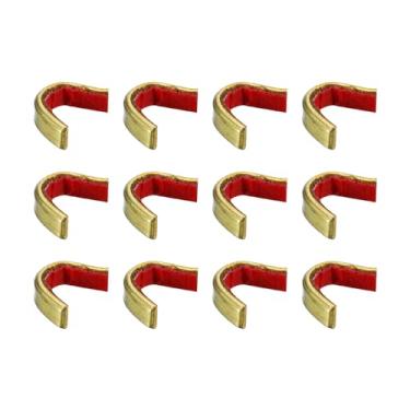 Imagem de PATIKIL Pontos de ancoragem de corda de laço, pacote com 12 clipes de fivela de latão para arco recurvo e composto