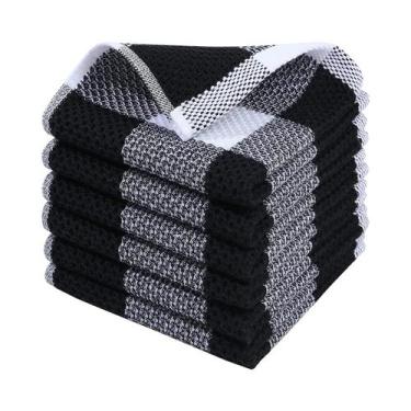 Imagem de Pano De Prato De Algodão Absorvente Ultra Macio 34x34cm Toalha De Mão 
