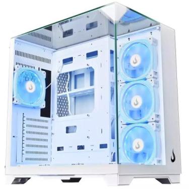 Imagem de Gabinete gamer rise mode galaxy full glass branco - rm-ca-fg-w