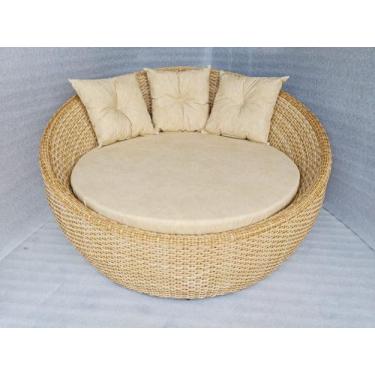 Imagem de Poltrona Sofá Chase Redondo Alumínio Fibra Sintética Sala - Varanda Fi