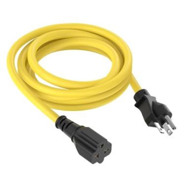 Imagem de ADCAUDX Cabo De Extensão Nema 5-20P 10 Pés, 12Awg, 5-20, Para Serviço Pesado, 20A, 125V, Plugue 5-20R, 5-15R, 6-15R, 6-20R (4 Em 1), Lâmina T Fêmea, Alimentação Ca 20A