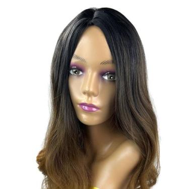 Imagem de Peruca Modelo Jean Wig Ondulada De Cabelo Orgânico Natural 70cm - Fash