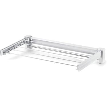 Imagem de Varal Compacto de Parede 70cm com Estrutura Retrátil e Suporte para 5kg- Compacto para Ambientes Pequenos