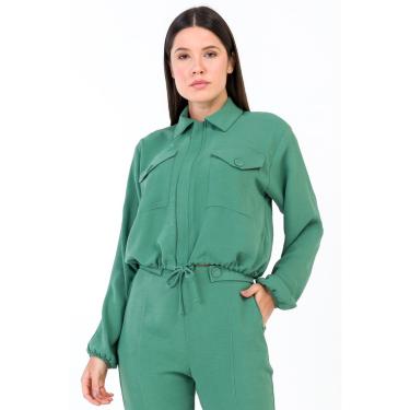Imagem de Jaqueta PKS com Bolsos Verde-GG-Feminino