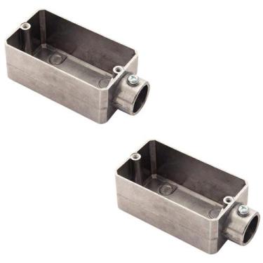 Imagem de 2 Condulete Medida 1 Tipo E Alumínio S/rosca S/placa Sieg