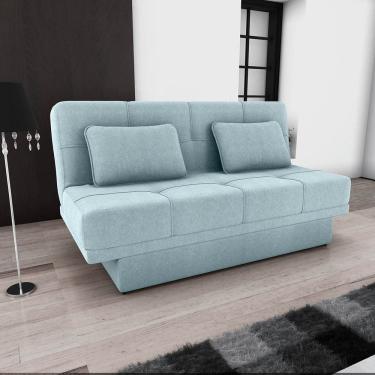 Imagem de Sofá-cama Sany 3 Lugares Reclinável com Baú Bouclê Azul- Matrix