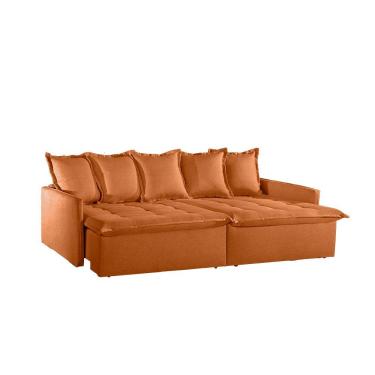 Imagem de Sofá Cama Texas Retrátil Com Pillowtop E Espuma D28 Zarat Terracota