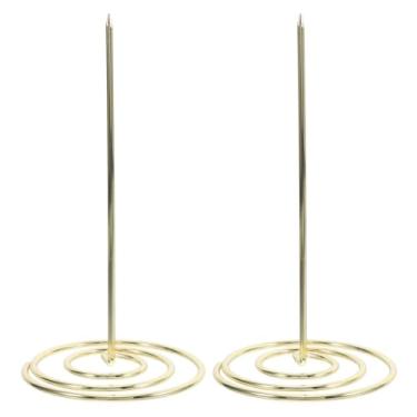 Imagem de 2 Peças Pico De Suporte De Papel Vara De Pico De Recibo Pico De Suporte De Memorando De Papel Fuso Porta Recibos Pasta De Metal Fuso De Recebimento Escritório Receita Verifica