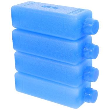 Imagem de Angoily 4 pacotes de gelo reutilizáveis para ventilador de ar condicionado, freezer portátil, azul, 4,52 x 1,57 x 1,18 polegadas