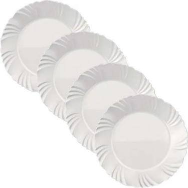 Imagem de Conjunto 4 Pratos Opaline Pétala Fundo 23cm Nadir Figueiredo