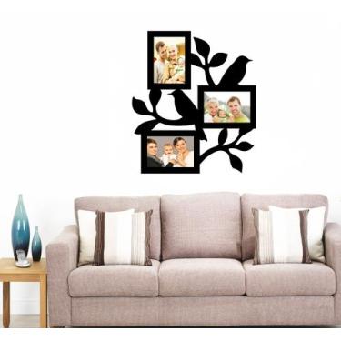 Imagem de Adesivo Decorativo de Parede Pássaros Porta Retrato (3 Fotos) - Gaudes