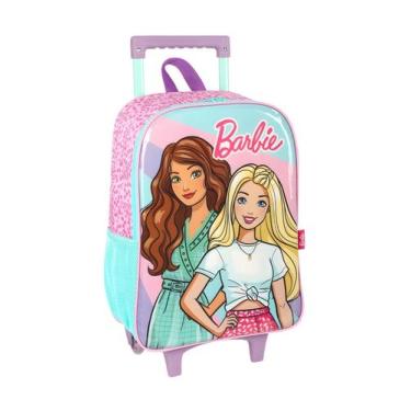 Imagem de Mochila Escolar Rodas Barbie Amiga Ic41412 - Rosa - Maxlog