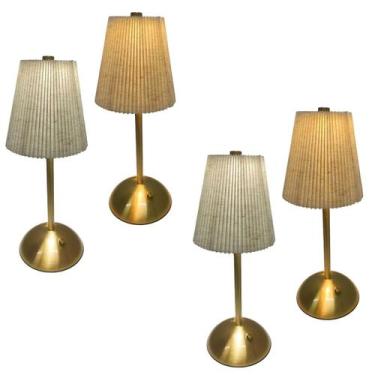 Imagem de Luminaria de Mesa LED 3 Tons Abajur Kit 4 uni USB Bateria Recarregavel