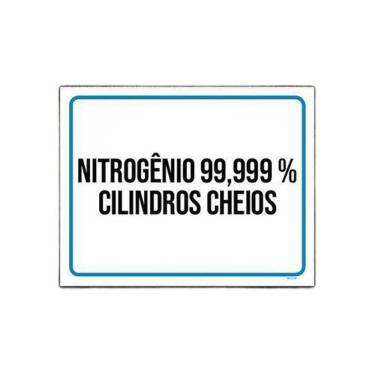 Imagem de Placa Sinalização - Nitrogênio Cilindros Cheios 36X46
