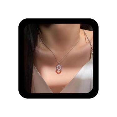 Imagem de Xduargs Colar de sol de cristal boho gargantilha vintage colar com pingente de sol flores colares ocos de girassol corrente para mulheres (ouro), Zinco, Sem Pedra Preciosa
