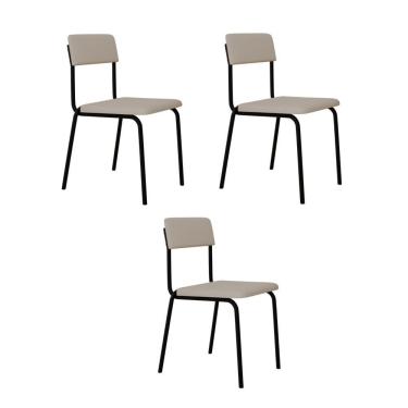 Imagem de Cadeira Fit Fixa C/4 Pes 475 X 505 X 810 Mm C/3 Un. Corriente Palha Corriente Palha