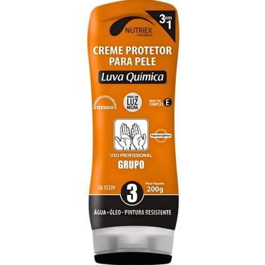 Imagem de Protetor de Pele Luva Química Profissional Barreiras contra Agentes Químicos 200g Nutriex CA 43802