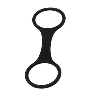 Imagem de MotiveTech Clipe de Fixação de Tubo para Snorkel de Mergulho, Macio, Equipamento, Trava de Silicone para Snorkel, Preto, Tamanho real