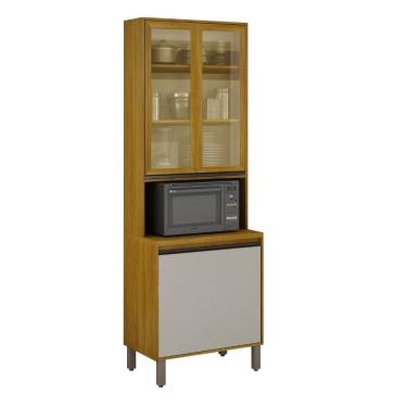 Imagem de Cozinha Modulada 5 Peças com Tampo e Vidro Eduarda Plus CHF