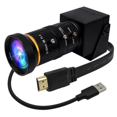 Imagem de ELP Câmera USB 4K USB 3.0 HDMI com zoom manual, webcam, 4K, 60fps, PC, mini close-up, para computador, telescópio H.264, câmera de segurança USB, câmera CCTV industrial de 8 mp (lente de zoom 10X de 5