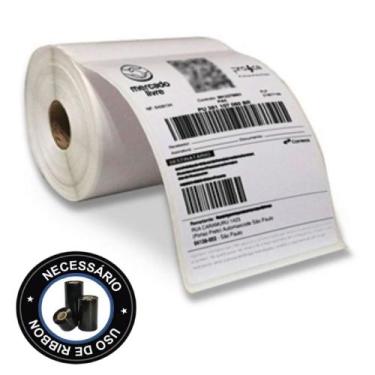 Imagem de 2 Rolos Etiqueta ZEBRA GC420t 10x15 Cm Couchê Serrilha - Milponto