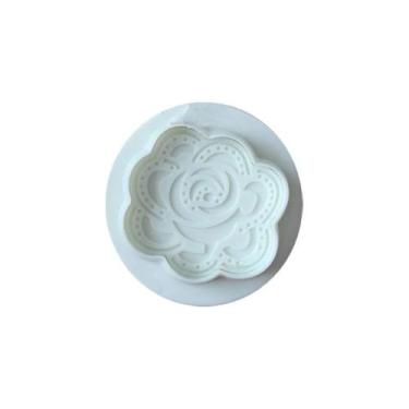 Imagem de Kit 3 Molde Flor Impressão para Bolo Biscoito Artesanato - Mundo Thata