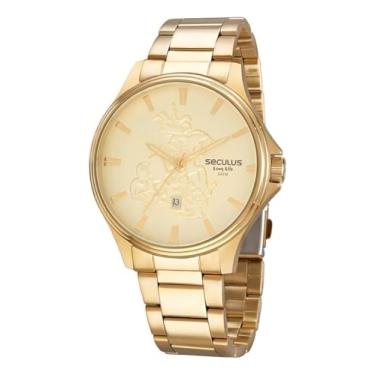 Imagem de Kit Relógio Seculus Masculino São Jorge 44009GPSKDA1K1