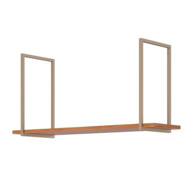 Imagem de Prateleira Decorativa Sala Estar Suspensa Bella 125cm Cinamomo - MGM