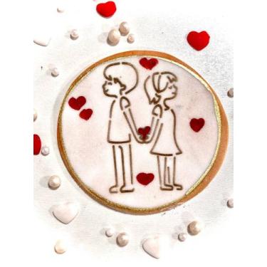 Imagem de SM24 Estêncil namorados para confeitaria e artesanato. - confeitaria d