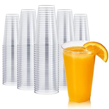 Imagem de Copos plásticos FOCUSLINE 16 onças (473 ml) transparentes, pacote com 