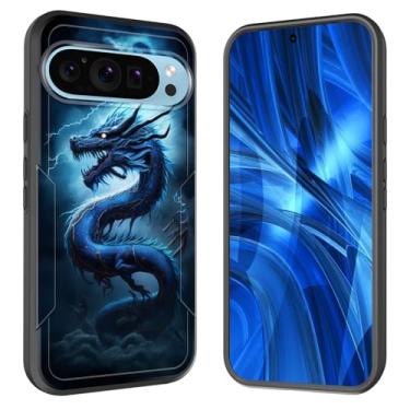 Imagem de JHYYTUJTYP Capa para Pixel 10 Pro XL, [Teste de queda de grau militar] Capa protetora resistente à prova de choque resistente para Google Pixel 10 Pro XL 6,8 polegadas 2025, dragão relâmpago