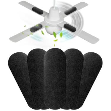 Imagem de Pacote com 5 filtros de ventilador de teto para lâminas, filtros de ar com carvão ativado, purificadores de ar de ventilador de teto universais para contaminantes domésticos comuns