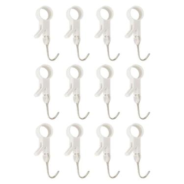 Imagem de ＫＬＫＣＭＳ Ganchos organizadores de armários, ganchos utilitários para banheiro, pequeno, suporte de carga de 1,5 kg, cabide para guarda-roupas, armazenamento, 12 PeÇas