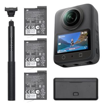 Imagem de DJI Combo Aventura Osmo 360 – Câmera de ação à prova d'água 8K 360° com sensor de 1 polegada, 128 GB de armazenamento integrado, gravação de 100 min 8K, 4K/120fps e vídeo grande angular de 170°, com 3