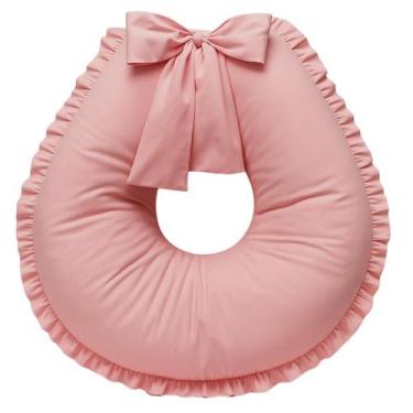 Imagem de Almofada de Amamentação menina rose babado e laço - MONZILLO BABY KIDS