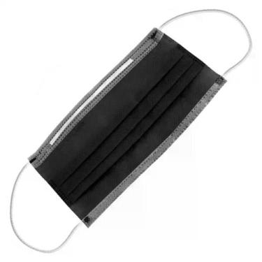 Imagem de Máscara Descartável Preta C/Elástico Santa Clara