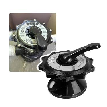 Imagem de Conjunto de tampa e alça de chave de piscina SPX - Serve para válvulas multiportas Hayward SP0715/SP0716, Pro Series S210S/S244S/S310S, peças de válvula preta de 5 cm