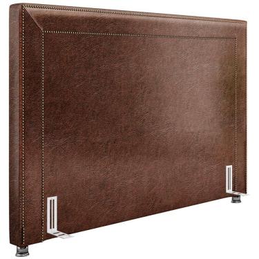 Imagem de Cabeceira Cama Box Casal 140 cm P05 Berlim Corino Marrom - Lyam Decor
