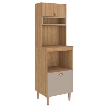 Imagem de Armário de Cozinha 60,4 Cm Marti 2 Portas Marrom/Marrom Claro - Fellicci