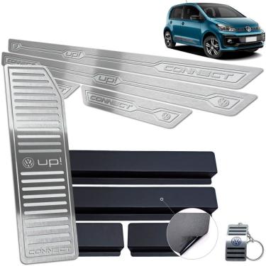 Imagem de Descanso + Soleiras Prata Baixo Relevo Volkswagen UP Connect