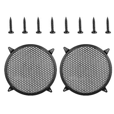 Imagem de Edinstry 2 peças de capa protetora de tela para alto-falante de grade de carro Woofer preta para subwoofer 30,5 cm