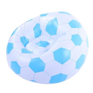 Imagem de TOPINCN Cadeira Inflável de Espreguiçadeira Sofado, Cadeiras de Saco de Feijão, Assento de Piso Portátil PVC Soccer Ball Design for Living Room Quarto Viagem