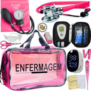 Imagem de Kit Enfermagem Premium Basico - Love Saude, ROSA TRANSPARENTE INCOTERM