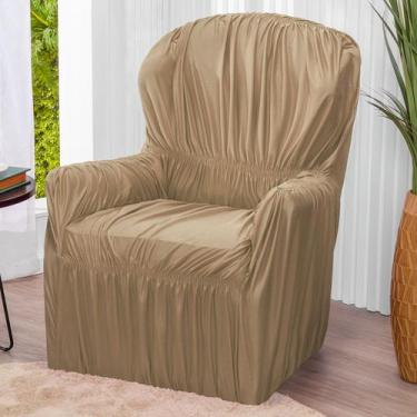 Imagem de Capa Para Poltrona 1 Lugar Elasticada Lisa - Lenharo Enxovais, Avelã