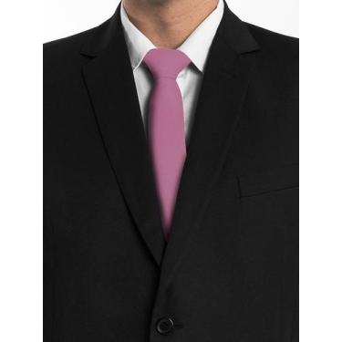 Imagem de Kit com 10 gravatas rosê tecido oxford slim padrinhos,casamento - Dmai