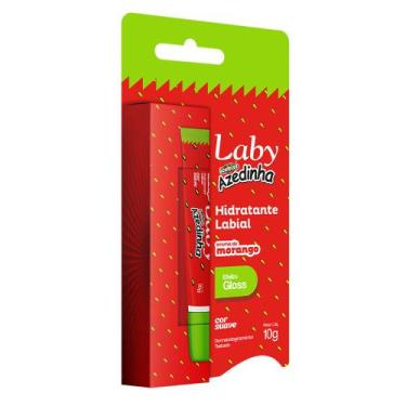 Imagem de Hidratante Labial Laby Azedinha Sabor Morango Cor Suave 10g