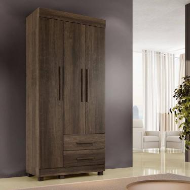 Imagem de Guarda Roupa Solteiro 3 Portas 2 Gavetas com Pés Copacabana New Benetil