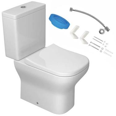 Imagem de Kit Bacia com Caixa Acoplada Axis Branco + Assento, Kit de Fixação, Flexível e Anel de Vedação - KP.470.17 - DECA