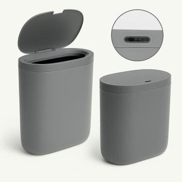 Imagem de Lixeira Tampa Abertura Inteligente Slim Plástico Capacidade